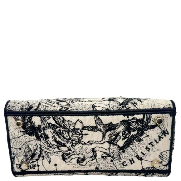 Christian Dior  Lady D-Lite Medium Embroidered Zodiac Toile De Jouy Shoulder Bag - Picture 9 of 13